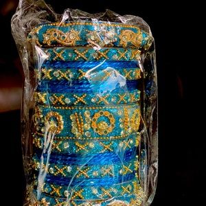 Beautiful Intricate Colored Bangle Set For Two Hands